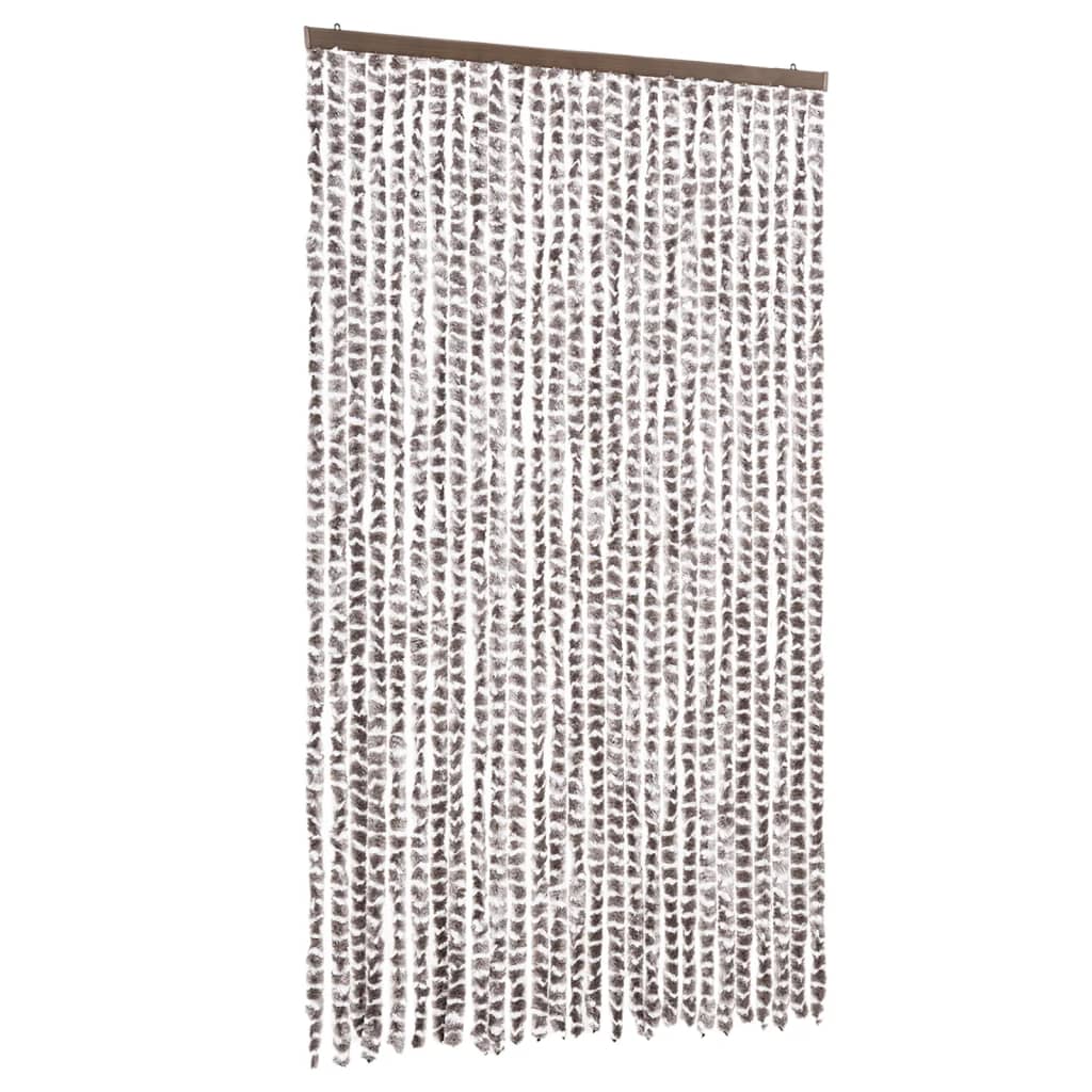 Fly Curtain Taupe and White 118x220 cm Chenille